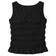 thumbnail image 1 of XIAONU Womens Smocked Tiered Ruffled Top Sleeveless Crewneck Pullover Blouse Breathable Casual Daily Tops, 1 of 2