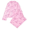 thumbnail image 1 of XIAONU Womens Soft Sleepwear Set Bow And Heart Print Pajama Top Breathable Cute Loungewear Pants, 1 of 9