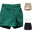thumbnail image 1 of XIAONU Womens Solid Skort Button Front Side Pockets Bottoms, 1 of 5