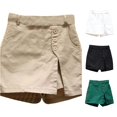 thumbnail image 1 of XIAONU Womens Solid Skort Button Front Side Pockets Bottoms, 1 of 5