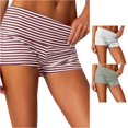 thumbnail image 1 of XIAONU Mens Stripe Print Shorts Wide Waistband Slim Cut Sport Bottoms, 1 of 5