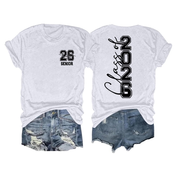 XIAONU Womens T Shirts Letter Printed Classic Crewneck Puulover T Shirt Loose Comfortable Oversize Short Sleeves Casual Tees