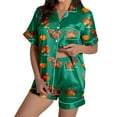 thumbnail image 1 of XIAONU Womens Thanksgiving Pajama Set Short-Sleeve Top & Shorts Sleepwear Comfy Casual Home Wear Set, 1 of 4