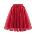 thumbnail image 1 of XIAONU Womens Tulle A-Line Skirt Loose Fluffy Mid-Length Skirt Lightweight Sheer Layered Skirt Casual Daily Party Wear, 1 of 2