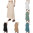 thumbnail image 1 of XIAONU Womens Wrap Maxi Skirt Tie Side Casual Long Bottom, 1 of 9