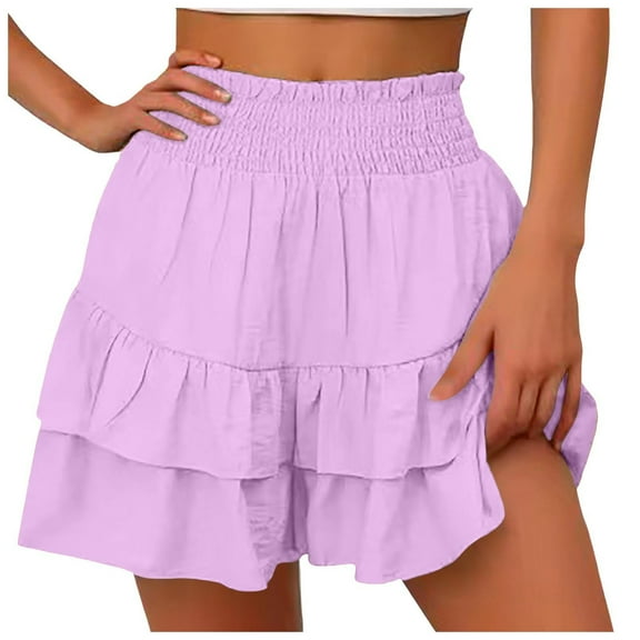 XIAONU Young Adult Pants vogue Solid Color Wide Leg Shorts Skirt With pleasure Versatile And Comfortable Culotte Skirt