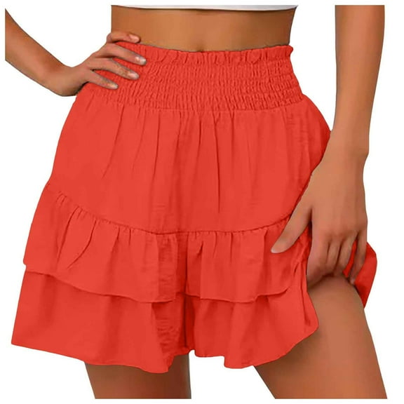 XIAONU Young Adult Pants vogue Solid Color Wide Leg Shorts Skirt With pleasure Versatile And Comfortable Culotte Skirt