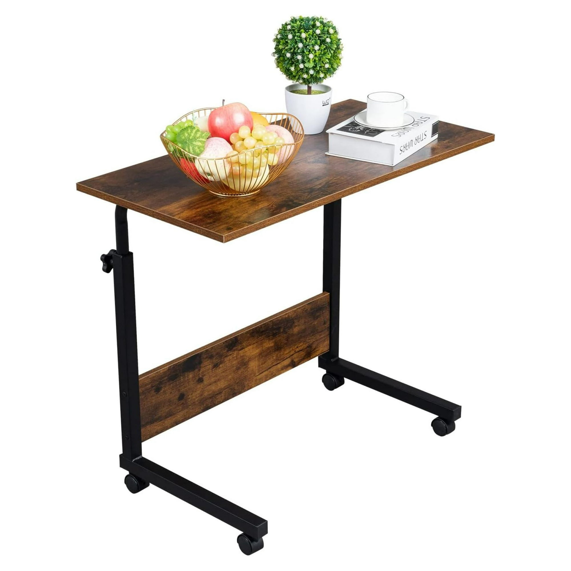Xiaotao mobile side table rustic brown - Walmart.com