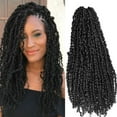 thumbnail image 1 of XIAQUJ 1 Pack Passion Crochet Hair 18 Inch Pre Short Crochet Passion Hair Pre Looped Passion Crochet Braids Bohemian Crochet Hair 1 Pack Contains 14 Strand Wigs for Women Black, 1 of 7