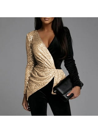Gold Sequin Jumpsuit Up