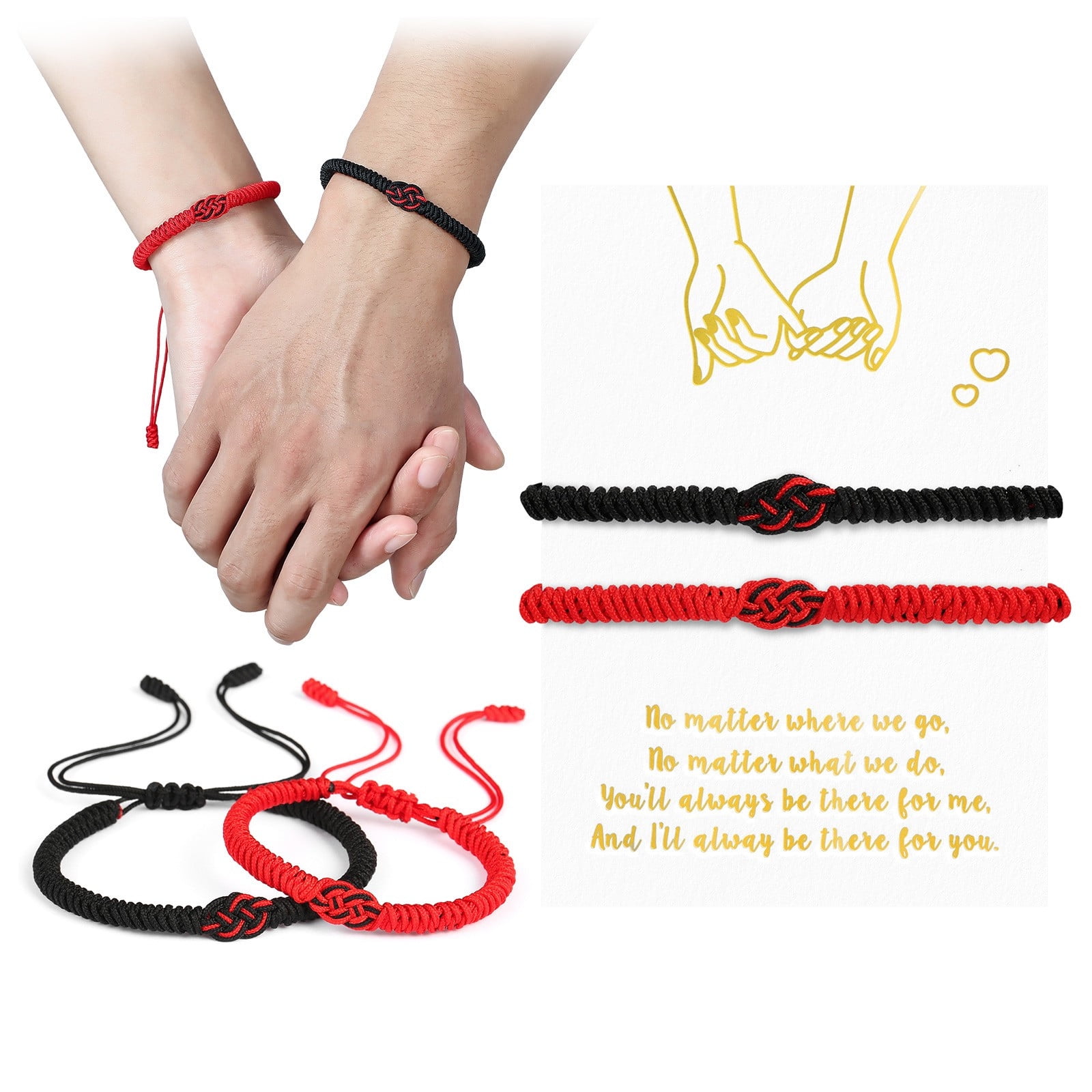Knot Bracelet Blessing Card Valentine's Day Gifts Boyfriend - Temu