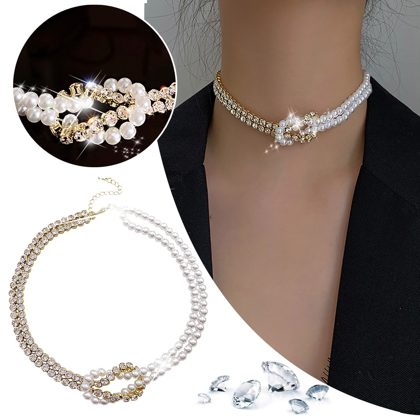 Small Pearl Necklace White Pearl Jewelry Simple Necklaces & Pendants