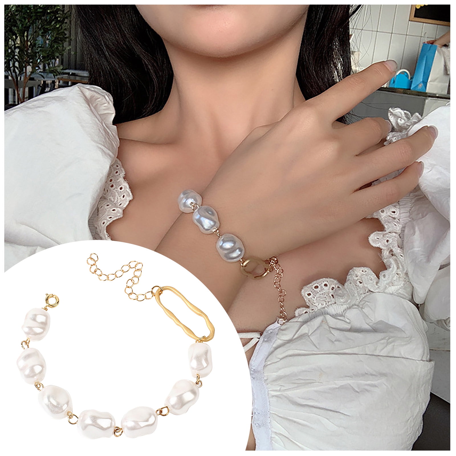 Pearl bracelets for women deals