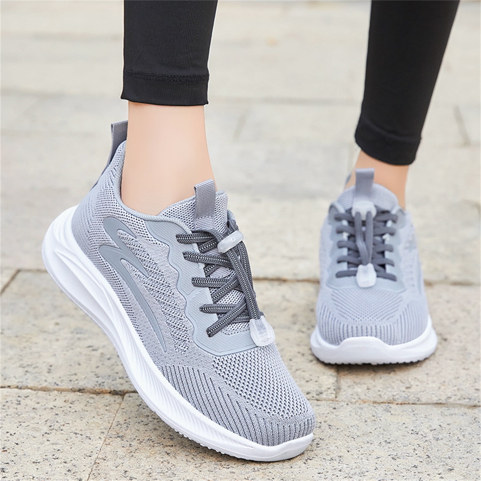 Women Casual Spring Shoes Fashion Breathable Lace-Up Sneakers