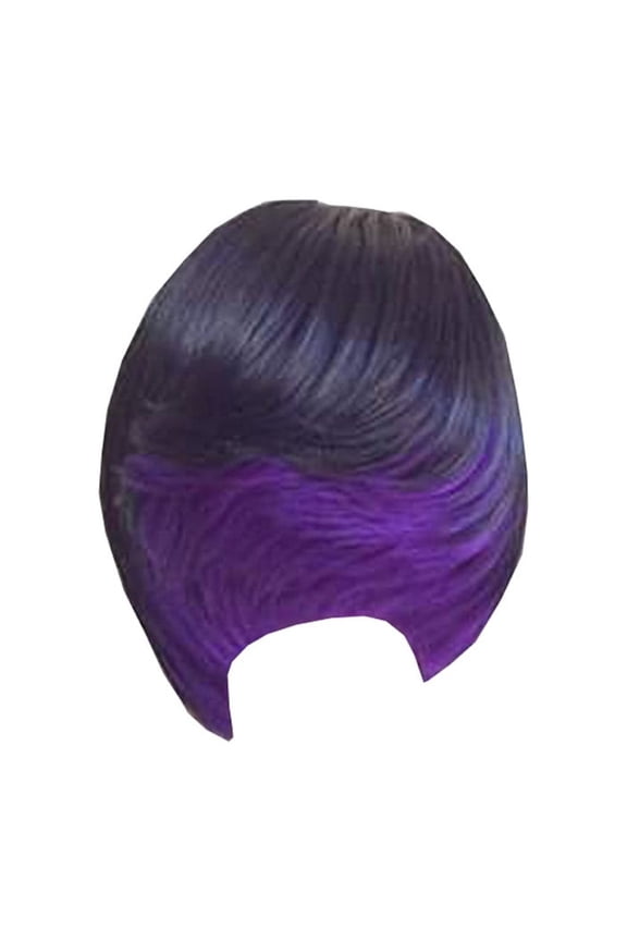 Fashion Women's Full Wig Short Wig Full Cover Bang Wig Styling Cool Wig Wigs for Women Purple
