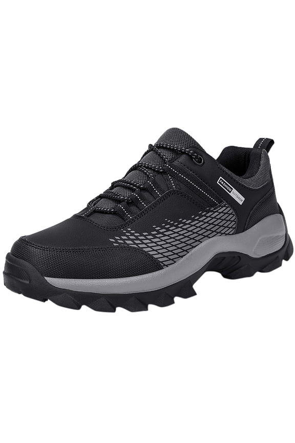 Non Work Shoes for Men Walking Shoe Sneakers Comfortable Leather Casual Tennis Shoes Hiking Shoes Sneakers for Men Black 9.5(43)