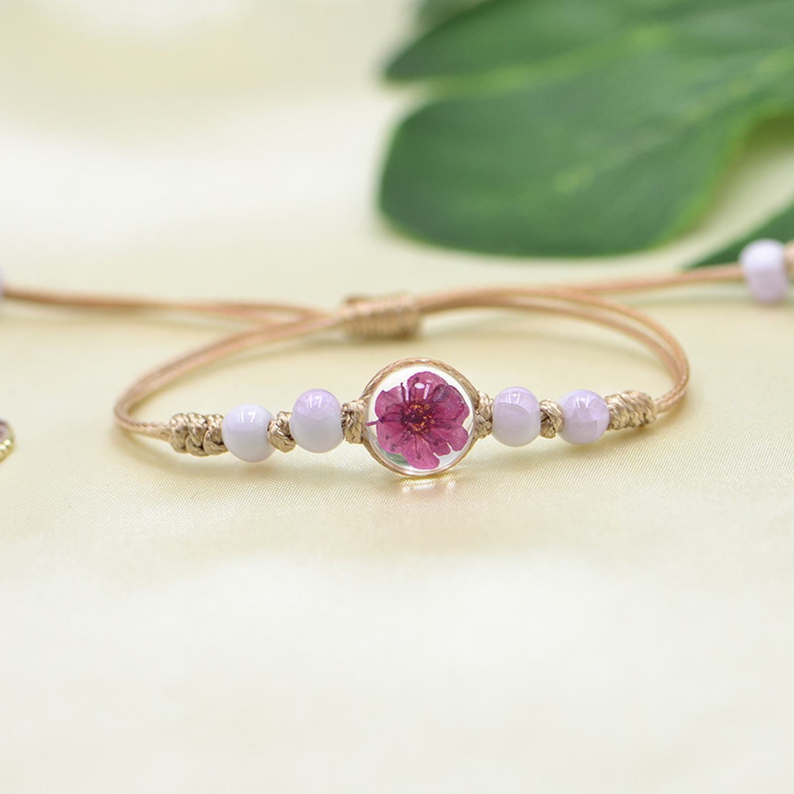 Pressed flower bracelet deals