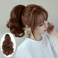 thumbnail image 1 of XIAQUJ Short Big Wave Wig Ponytail Women's High Ponytail Fluffy Short Curly Hair Wigs for Women BW1, 1 of 4