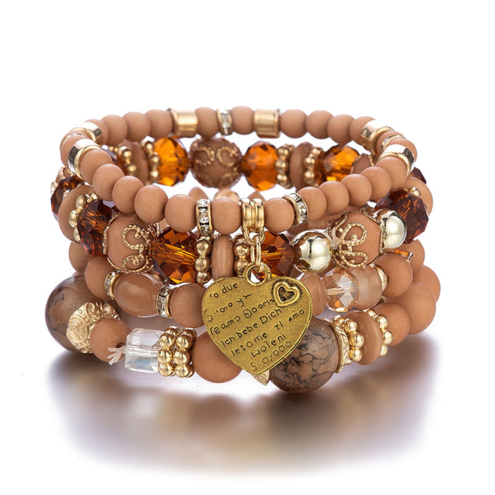 Women bracelet, bracelet for women,beads bracelet,4 pis combo bracelet  Bracelet & Bangles,Pink bracelet,