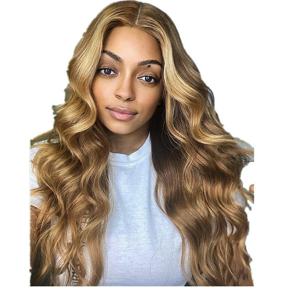 XIAQUJ Straight Sleek Long Full Hair Wig Short Wavy Curly Hair Bob Bangs Party Wigs for Women brown