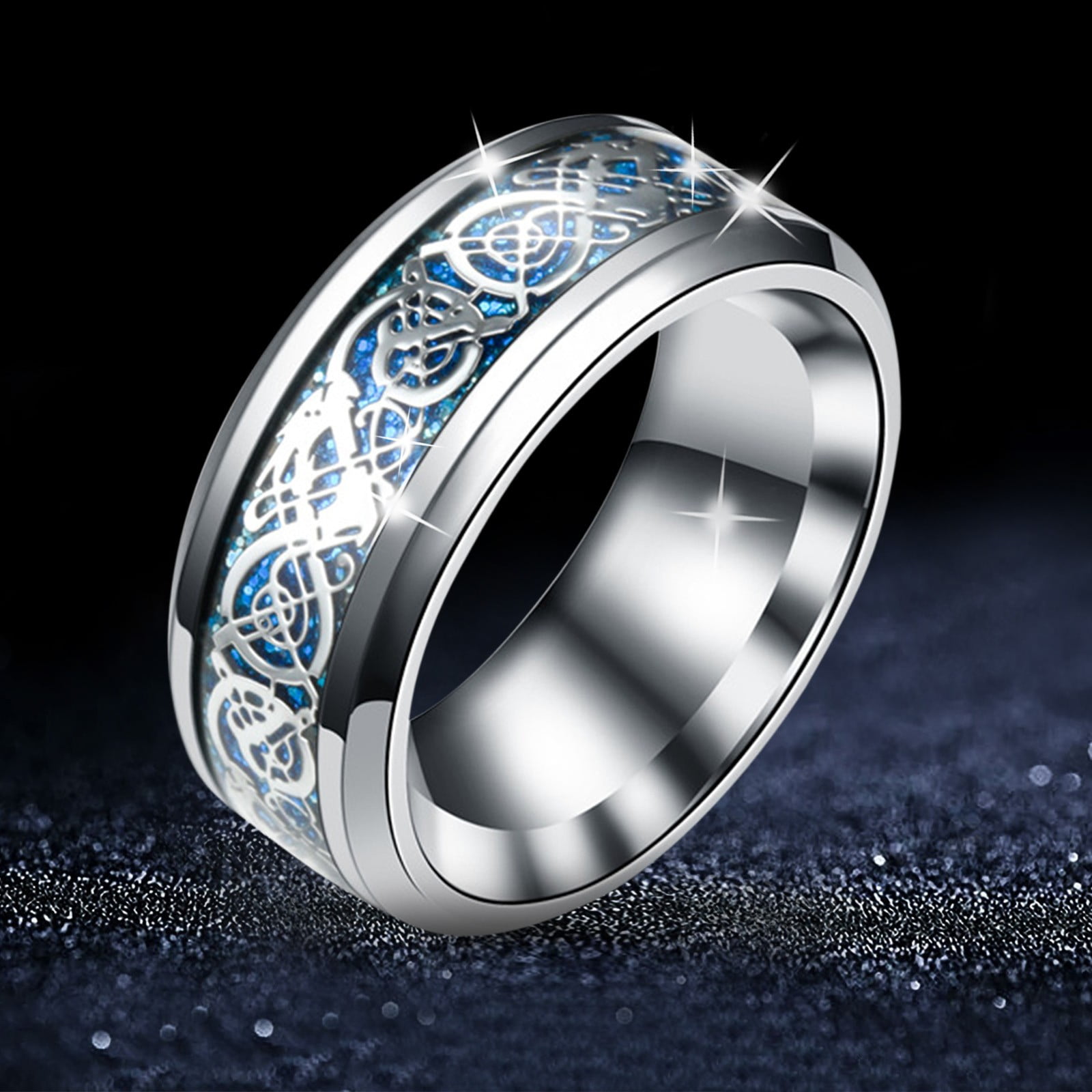 Stainless steel discount dragon ring