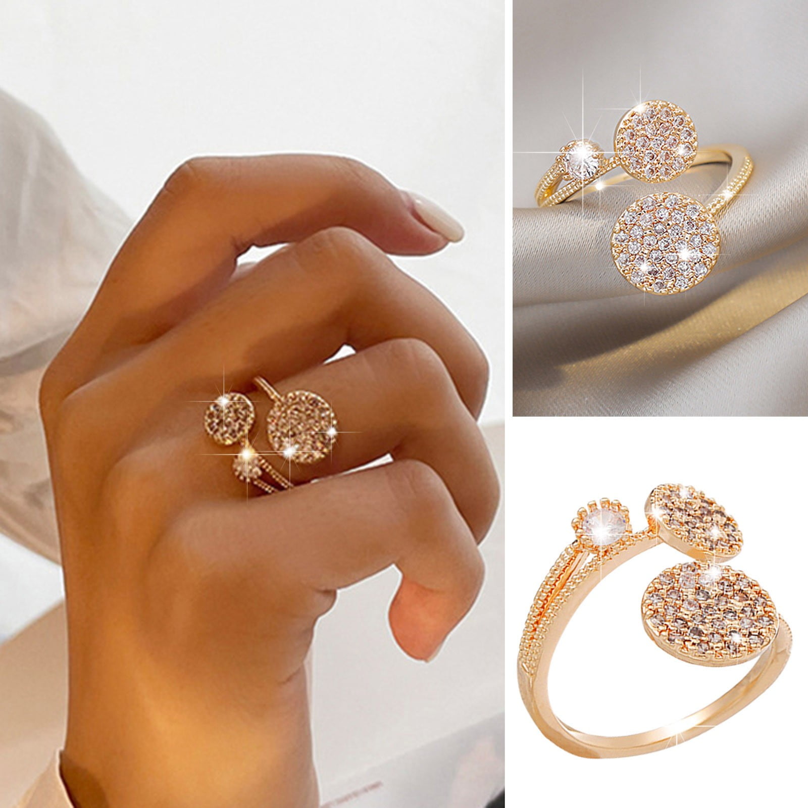 Buy GOLD PLATED RING WITH BIG ROUND DESIGN at Amazon.in