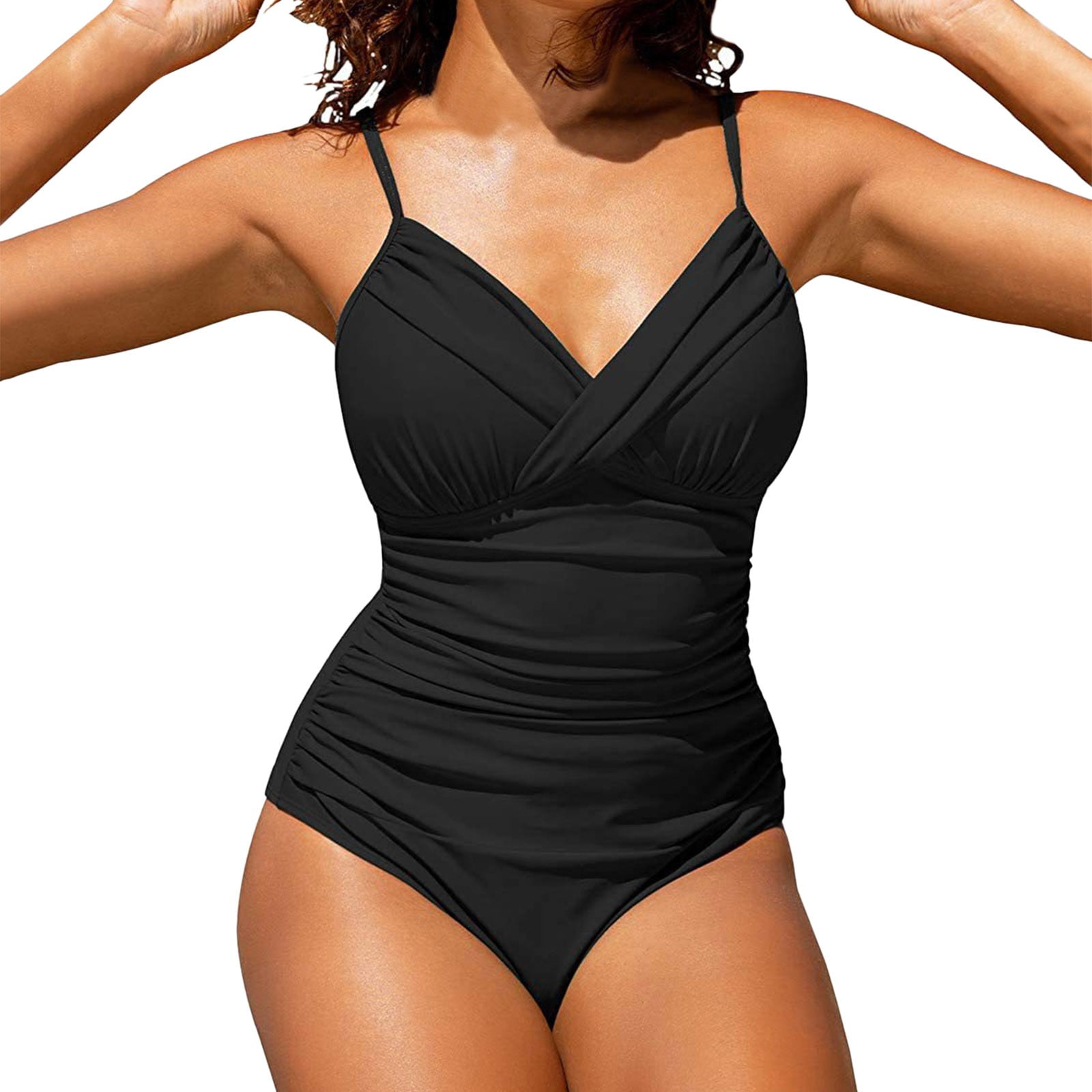 Tummy Control Swimsuits For Women One Piece Bathing Suit Retro