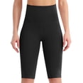 thumbnail image 1 of XIAQUJ Women High Waist Tight Sports Elastic Solid Color Fitness Yoga Knee Length Pants Yoga Pants 2024 Black L, 1 of 6