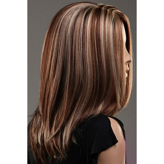 XIAQUJ Women's Natural, Straight, Long Brown Wig,Wavy Full Wigs