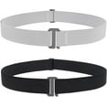 thumbnail image 1 of XIATIAN Invisible Women Stretch Belt No Show Elastic Web Strap Belt with Flat Buckle for Jeans Pants Dresses, 1 of 7