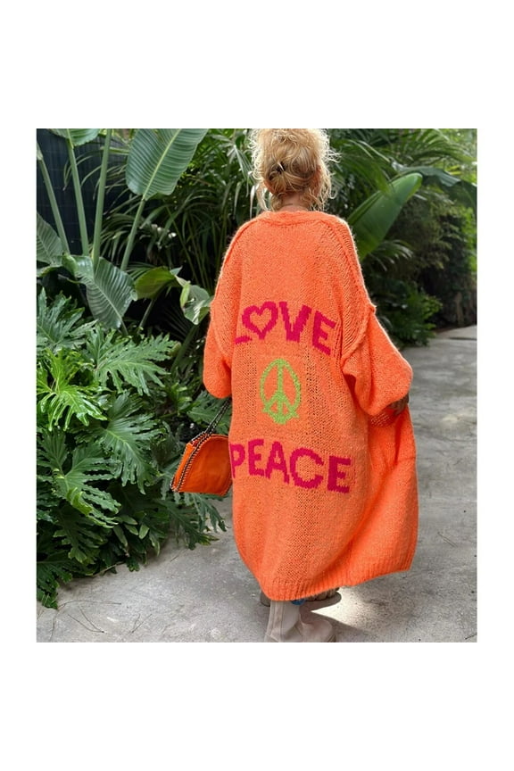 Knitted Cardigan Women Striped Patchwork Elegant Loose Long Outerwear Y2k Sweater Coat Soft Cover Up Fashon Streetwear