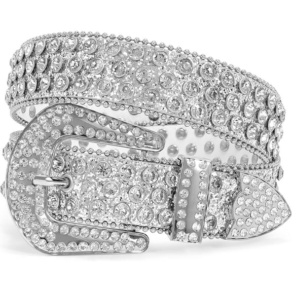 XIATIAN Men Women Rhinestone belt Western Cowgirl Cowboy Vintage Bling Crystal Diamond Studded Leather Belt for Jean Pants