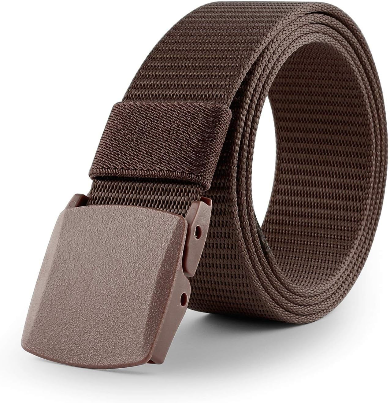 LKMY Men's Nylon Canvas Tactical Belt - Skull/Sword Buckle, Adjustable, 140 Cm Length