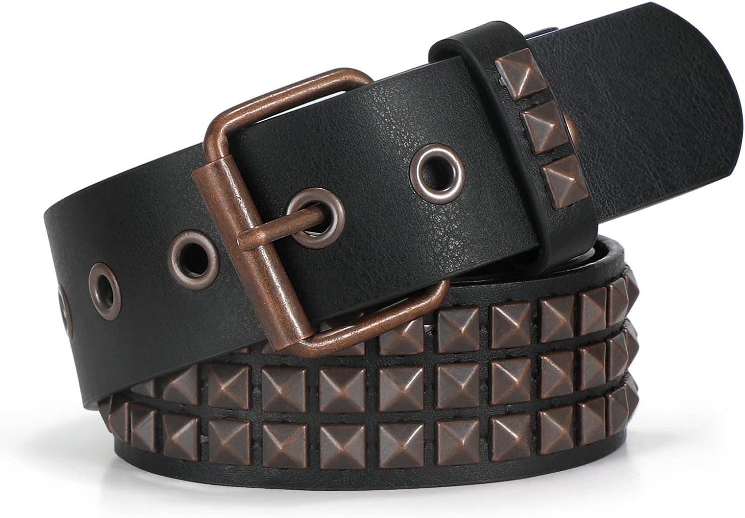 XIATIAN Studded Belt Metal Punk Rock Rivet Belts for Women/Men