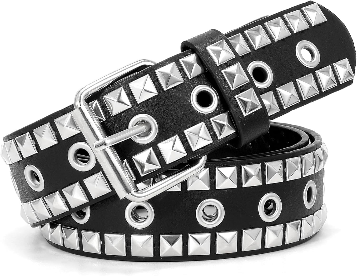 XIATIAN Studded Belt Metal Punk Rock Rivet Belts for Women 