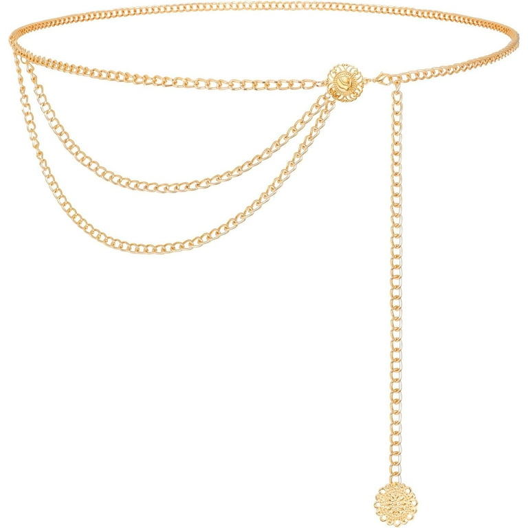 XIATIAN Women Multilayer Gold Silver Metal Link Body Chain  display picture 3