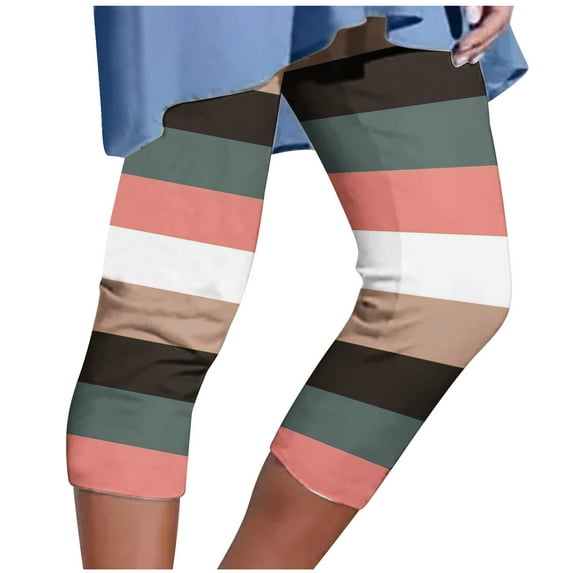 XIAfhje Capri Leggings For Women Stretch Tummy Control Yoga Pants Athletic Capri Pants Solid Color Summer Casual Beach Pants For Lounge Cycling Workout Yoga Pants