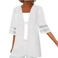 thumbnail image 1 of XIAfhje Cardigan For Women 2024 Summer And Fall Half Sleeve Solid Color Loose Top Plus Size Jacket Flowy Tunic Blouse Lightweight Outfits, 1 of 5