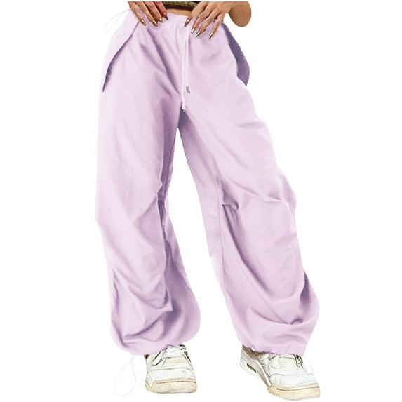 XIAfhje Cargo Pants For Women Pants Casual Trousers Mid Waist Pants With Pockets Long Pants Loose Pleated Comfy Trousers Summer Playsuits Pants Lounge Streetwear Retro Cargo Pants