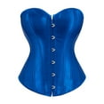 thumbnail image 1 of XIAfhje Corset Tops for Women Buckle Up Boned Overbust Corset Bustier Lingerie Bodyshaper Top Vintage Corset Top, 1 of 2