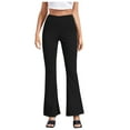 thumbnail image 1 of XIAfhje Flare Leggings For Women Casual Work Pants Soft Stretchy Leggings Pants High Waisted Yoga Workout Cycling Lounge Pants Tummy Control For Workout Gym, 1 of 9