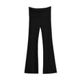 thumbnail image 1 of XIAfhje Flared Pants Women Fashion Casual Elastic Waist Summer Solid Colorpants Daily Independence Day Print Casual Loose Casual Full Length Pants 2024 Loose Long Pants, 1 of 4