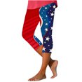thumbnail image 1 of XIAfhje Leggings For Women Tummy Control The USA 4th of July Patriotic Leggings Summer Elastic High Waisted Printing Capris Leggings Yoga Pants Butt Lifting Leggings Workout Gym Running, 1 of 5