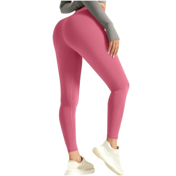 XIAfhje Leggings for Women High Waist Tummy Control Seamless Stretchy Buttery Soft Full-Length Trousers Workout Gym Yoga Pants Slim Fit Tights