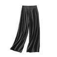 thumbnail image 1 of XIAfhje Linen Pants For Women 2024 Summer Casual Fashion Women Cotton And Linen Elastic Forces Waist Pants With Pockets Cropped Trousers Palazzo Pants Loose Lounge Beach Pants, 1 of 5