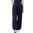 thumbnail image 1 of XIAfhje Linen Pants Women Summer Casual Loose Cotton And Linen Pants Palazzo Pants Flowy Wide Leg Pants Drawstring Elastic High Waist Loose Comfy Trousers With Pockets, 1 of 8