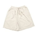 thumbnail image 1 of XIAfhje Linen Shorts For Women Summer Casual Comfy Shorts Drawstring Elastic Waist Lightweight Shorts With Pockets Beach Shorts Solid Color Wide Leg Bermuda Shorts Lounge Shorts, 1 of 5