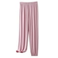 thumbnail image 1 of XIAfhje Pants For Women Pajama Pants Length Pj Bottoms Sleep Lounge Pants Fashion Fitness Relaxed Loose Elastic Waist Long Sweatpants Solid Color Bound Feet Trousers, 1 of 4
