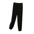 thumbnail image 1 of XIAfhje Pants For Women Pajama Pants Length Pj Bottoms Sleep Lounge Pants Fashion Fitness Relaxed Loose Elastic Waist Long Sweatpants Solid Color Bound Feet Trousers, 1 of 3