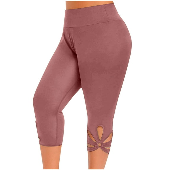 XIAfhje Plus Size Capris For Women Capri Leggings Tummy Control Butt Lifting Workout Capri Yoga Pants Slim Fit Solid Color Comfort Casual Plus Size Sweatpants Summer Beach Capris